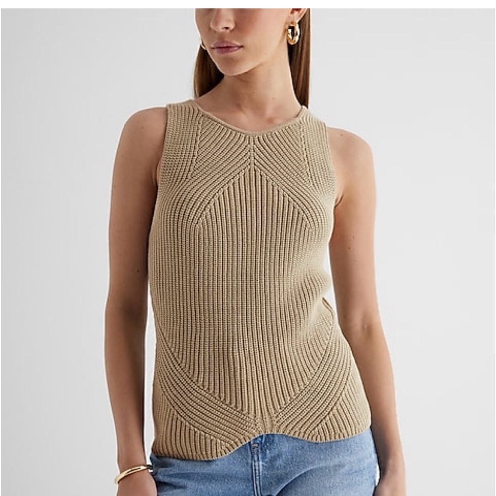 NWOT Express neural large sweater tank - Picture 2 of 9